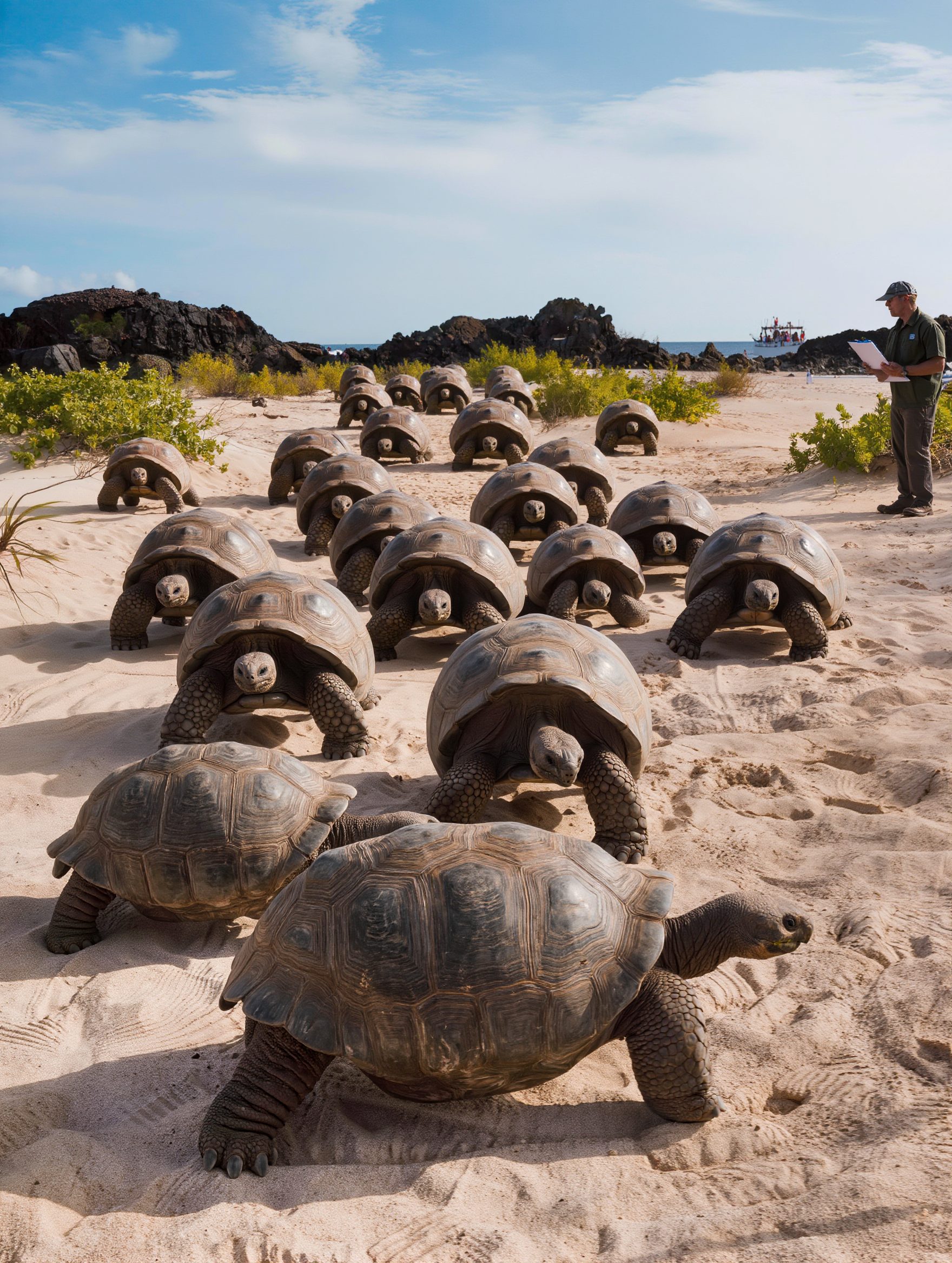 158 giant tortoises just walked back onto Floreana Island — for the first time in 150 years.